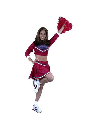 Adult Crop Top Cheerleader Costume-COSTUMEISH
