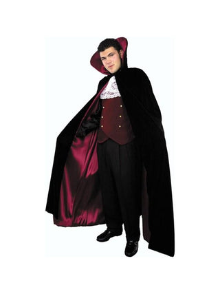 Adult Velvet Vampire Cape Costume-COSTUMEISH
