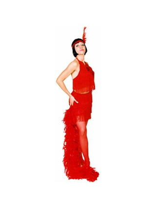 Adult Red Sexy Flapper Costume-COSTUMEISH