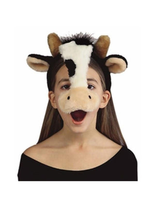 Child's Cow Plush Animal Headpiece-COSTUMEISH
