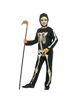 Child's Skeleton Costume w/ Hood-COSTUMEISH