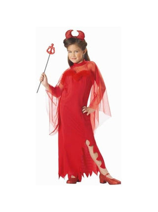 Child's Sheer Devil Girl Costume-COSTUMEISH