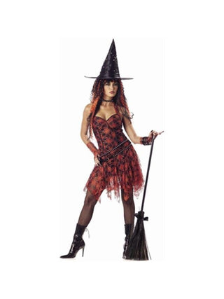 Adult Hot Rockin' Witch Costume-COSTUMEISH