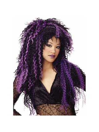 Black & Purple Witch Wig-COSTUMEISH