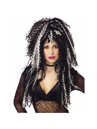 Black & White Witch Wig-COSTUMEISH