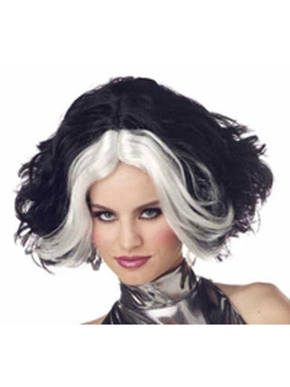 Black & White Diva Wig-COSTUMEISH
