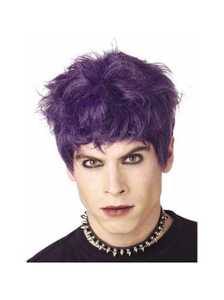 Black & Purple Mod Monster Wig-COSTUMEISH