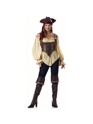 Adult Rustic Pirate Lady Costume-COSTUMEISH
