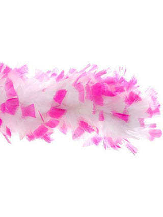 White/Pink Feather Boa-COSTUMEISH