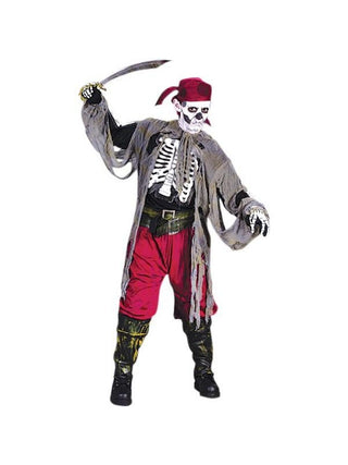 Childs Skeleton Pirate Costume-COSTUMEISH