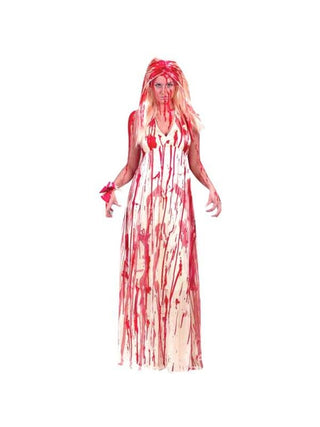 Adult Bloody Prom Dress Costume-COSTUMEISH
