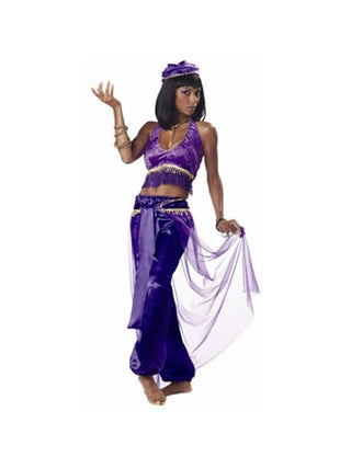 Adult Purple Belly Dancer Costume-COSTUMEISH