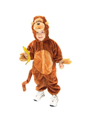 Toddler Plush Monkey Costume-COSTUMEISH