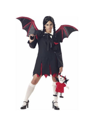 Adult Gothic Bat Girl Costume-COSTUMEISH