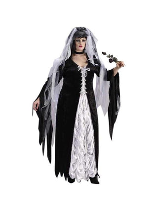 Adult Plus Size Bride Of Darkness Costume-COSTUMEISH