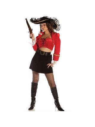 Women's Sexy Captain Ruby Costume-COSTUMEISH