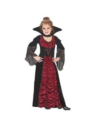 Childs Elegant Coffin Vampiress Costume-COSTUMEISH