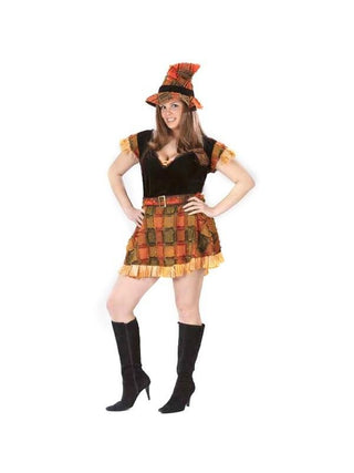 Adult Plus Sexy Scarecrow Costume-COSTUMEISH
