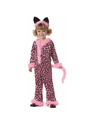 Child's Pink Leopard Girl Costume-COSTUMEISH