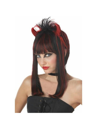 Women's Devil Horn Wig-COSTUMEISH