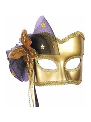 Adult Golden Butterfly Carnival Mask-COSTUMEISH