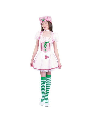 Child's Strawberry Girl Dress Costume-COSTUMEISH