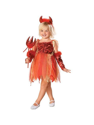 Childs Little Devil Girl Costume-COSTUMEISH
