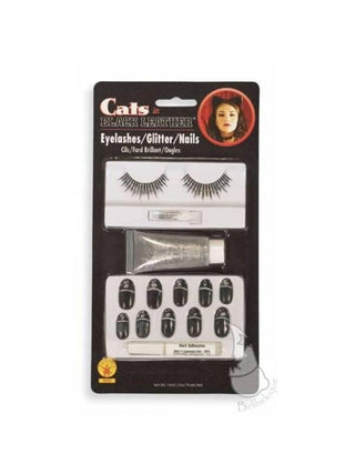 Black Cat Nails Costume Accessory Kit-COSTUMEISH