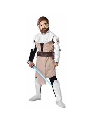 Child Clone Wars Deluxe Obi Wan Kenobi Costume-COSTUMEISH