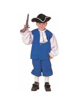 Child's Blue Colonial Boy Costume-COSTUMEISH