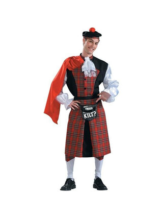 Adult Scottish Kilt Funny Men's Costume-COSTUMEISH