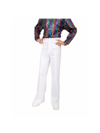 Adult Men's White Disco Pants-COSTUMEISH