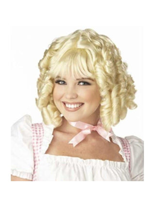 Woman's Blonde Miss Muffet Costume Wig-COSTUMEISH