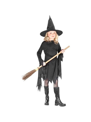 Childs Classic Black Witch Costume-COSTUMEISH