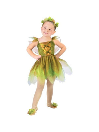 Toddler Gold Leaf Fairy Costume-COSTUMEISH