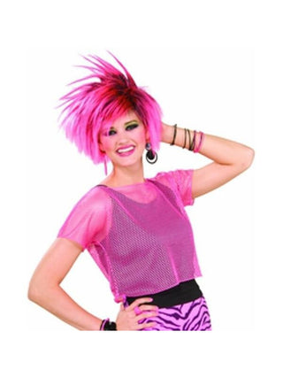 Adult 80s Style Neon Pink Tunic-COSTUMEISH
