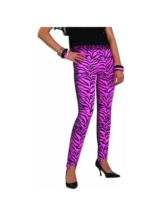 Adult 80's Style Pink Zebra Pants-COSTUMEISH