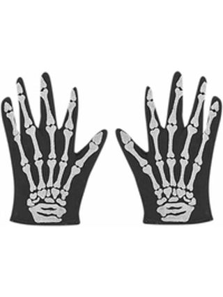 Adult Skeleton Costume Gloves-COSTUMEISH