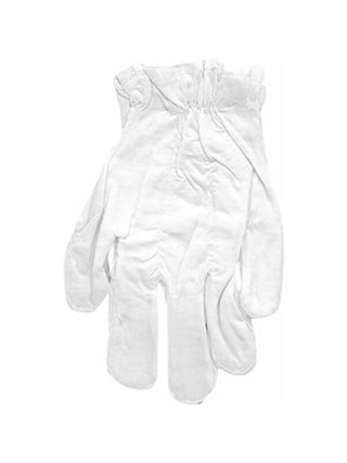 Adult White Cotton Costume Gloves-COSTUMEISH