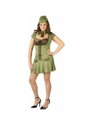 Adult Plus Size Army Major Costume-COSTUMEISH