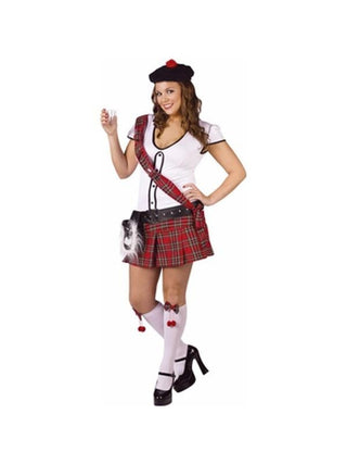 Adult Plus Size Sexy Scottish Shot Girl Costume-COSTUMEISH