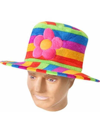 Adult Rainbow Pride Hat With Flower-COSTUMEISH