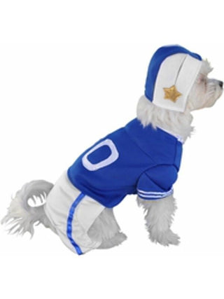 Blue Football Player Dog Costume-COSTUMEISH