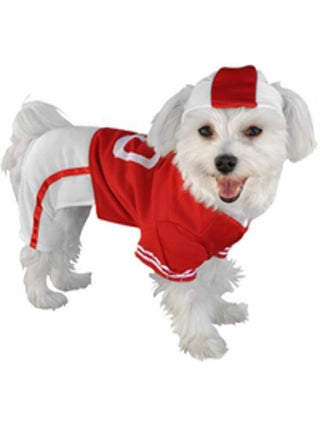 Red Football Player Dog Costume-COSTUMEISH
