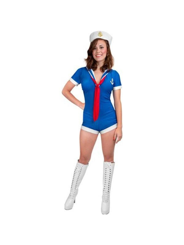 Adult Sexy Sailor Costume, Size: Medium 8-12, Blue Adult Sexy Sailor Costume, Size: Medium 8-12, Blue