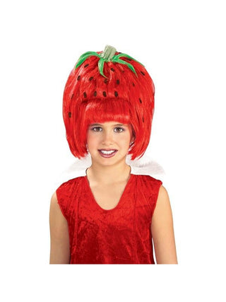 Child's Strawberry Tart Wig-COSTUMEISH