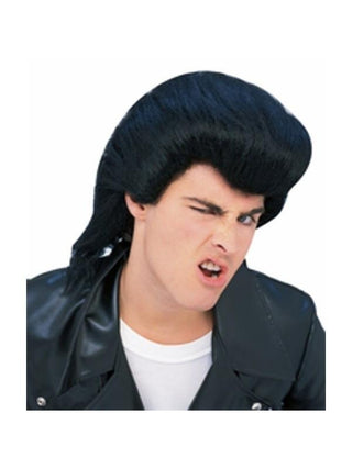 Black Greaser Mullet Wig Masquerade