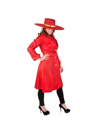 Adult Red Carmen San Diego Costume-COSTUMEISH