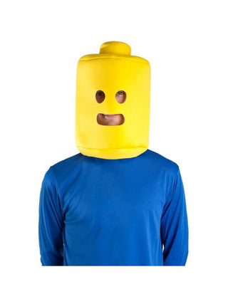 Adult Yellow Block Man Headpiece-COSTUMEISH