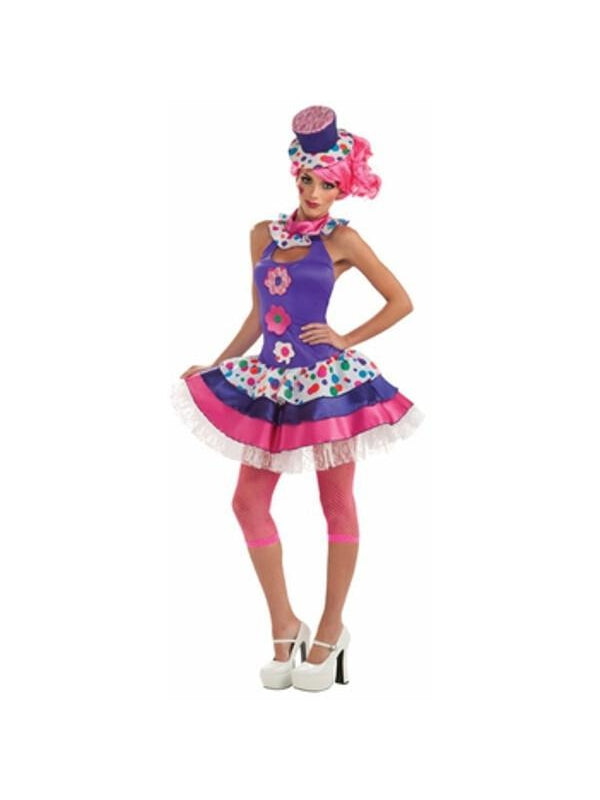 Rubie's Costume Co Women's Jellybean Clown Sexy Adult Costume Medium 6-10 Rubie's Costume Co Women's Jellybean Clown Sexy Adult Costume Medium 6-10